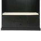 3-in-1 Design Hall Tree with 3 Hooks and Storage Bench - 47.24 W x 70.9 H x 15.74 D