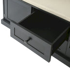 3-in-1 Design Hall Tree with 3 Hooks and Storage Bench - 47.24 W x 70.9 H x 15.74 D