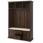 3-in-1 Design Hall Tree with 3 Hooks and Storage Bench - 47.24 W x 70.9 H x 15.74 D