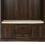 3-in-1 Design Hall Tree with 3 Hooks and Storage Bench - 47.24 W x 70.9 H x 15.74 D