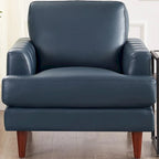 Top Grain Leather Chair With Feather, Memory Foam and Springs