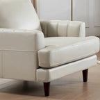 Top Grain Leather Chair With Feather, Memory Foam and Springs
