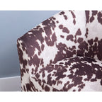 Brown and White Cow Print Club Chair