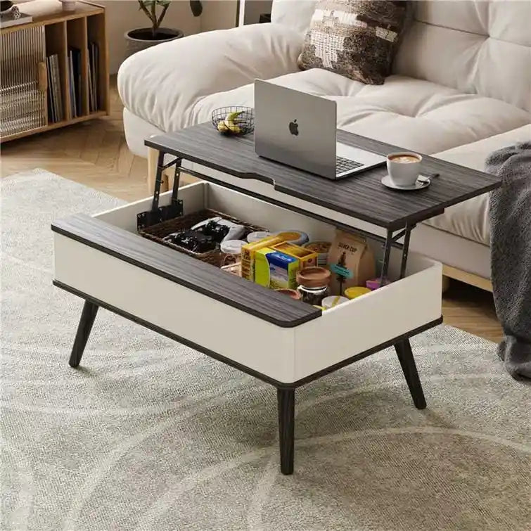 Rectangle Lift Top Square Coffee Table With Storage 37 x 23.5