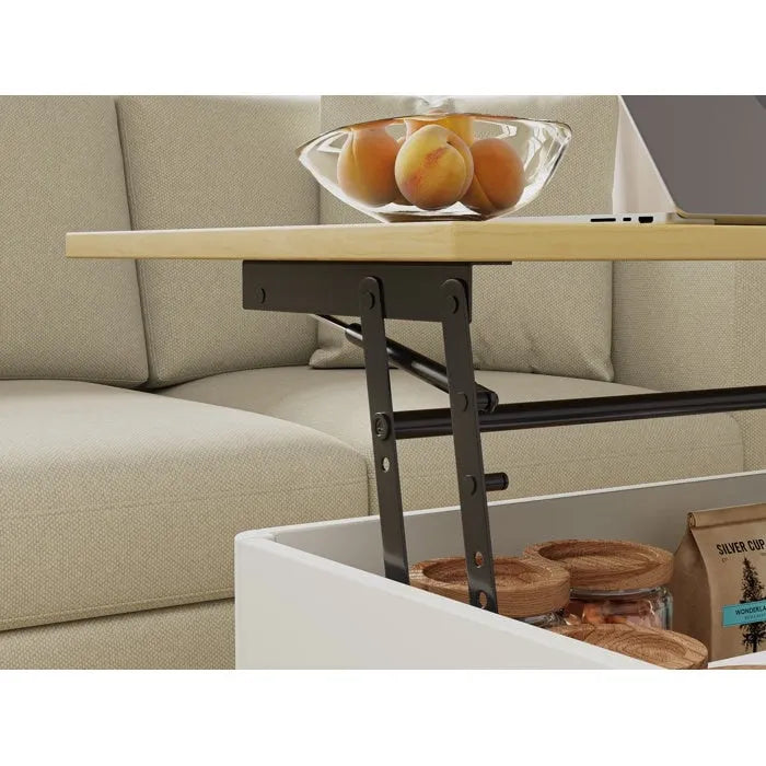 Rectangle Lift Top Square Coffee Table With Storage 37 x 23.5