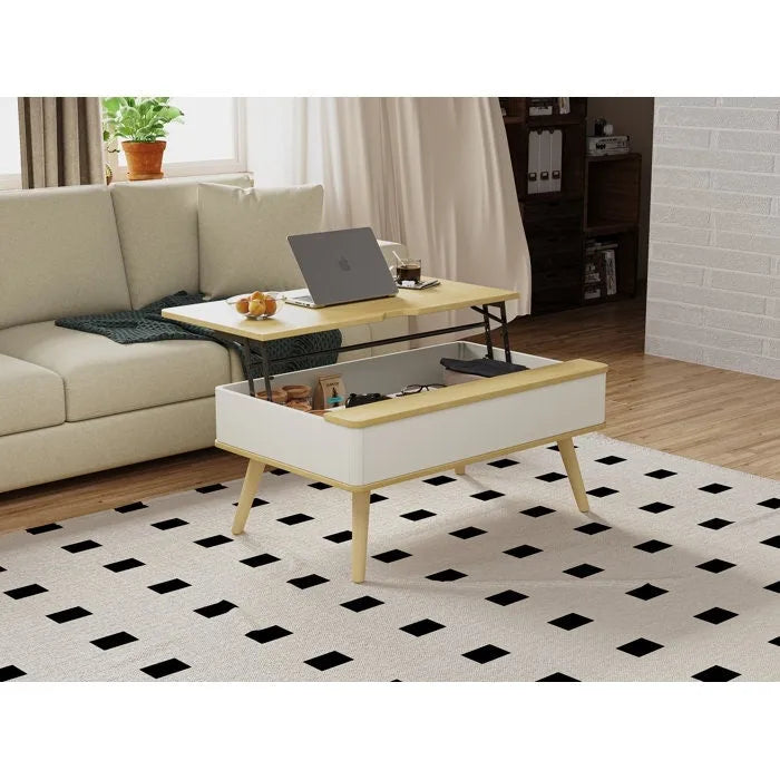 Rectangle Lift Top Square Coffee Table With Storage 37 x 23.5