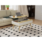 Rectangle Lift Top Square Coffee Table With Storage 37 x 23.5