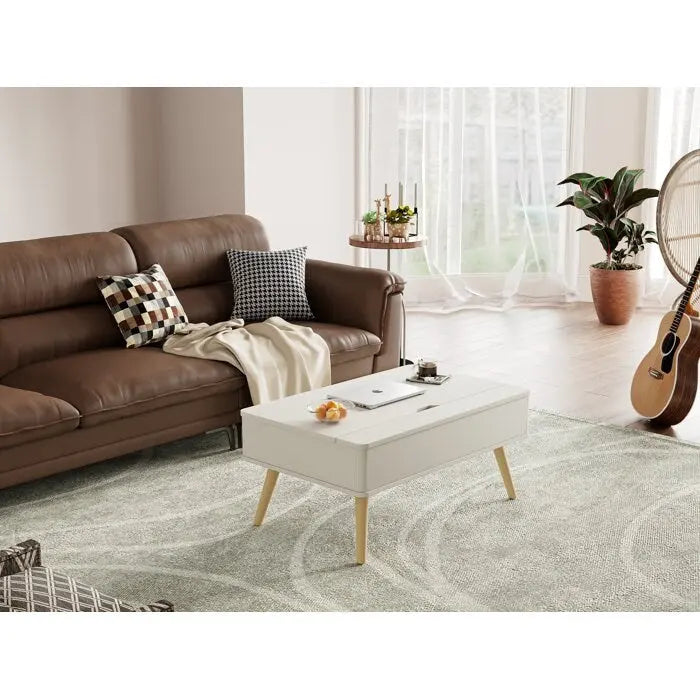 Rectangle Lift Top Square Coffee Table With Storage 37 x 23.5