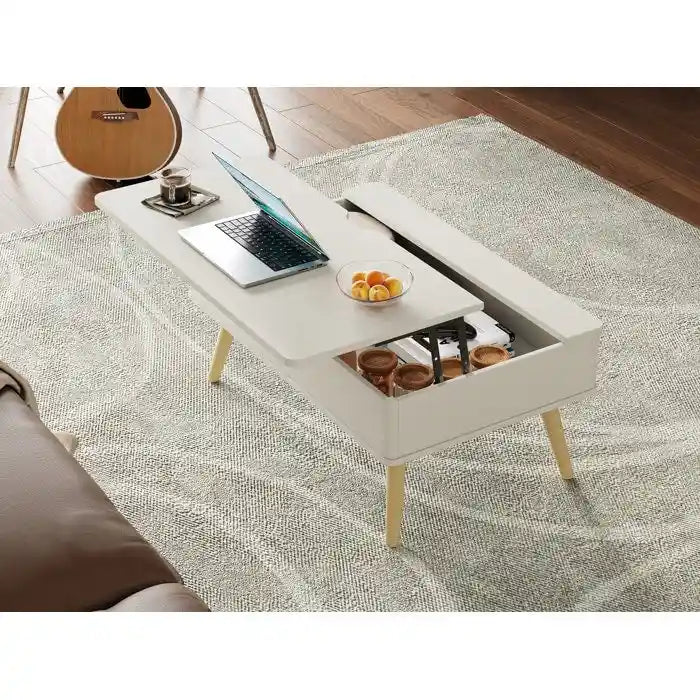 Rectangle Lift Top Square Coffee Table With Storage 37 x 23.5