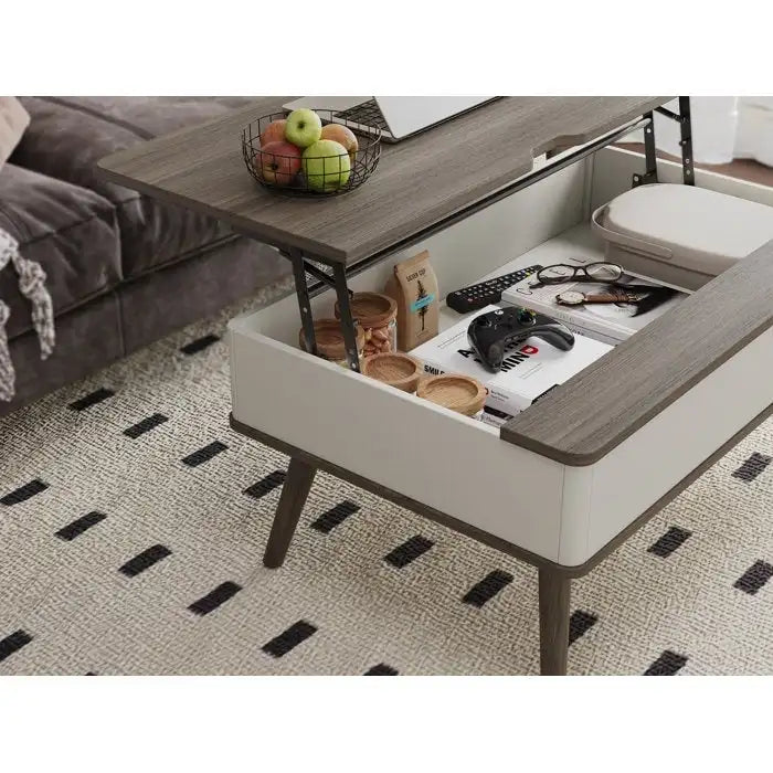 Rectangle Lift Top Square Coffee Table With Storage 37 x 23.5
