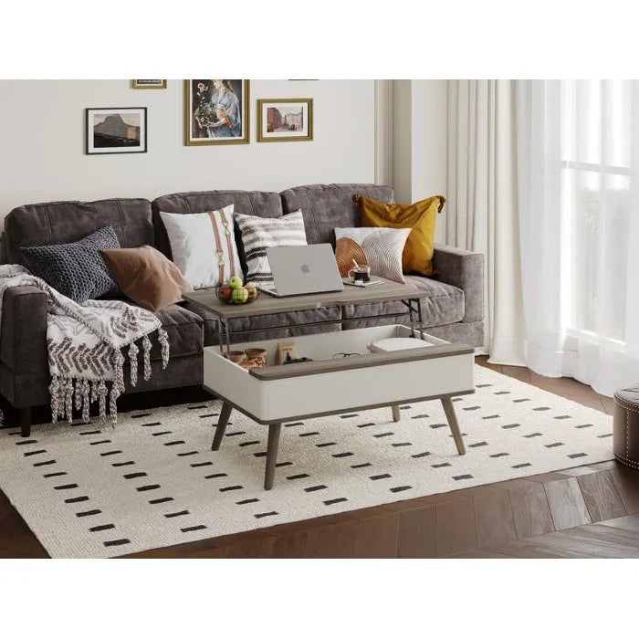 Rectangle Lift Top Square Coffee Table With Storage 37 x 23.5