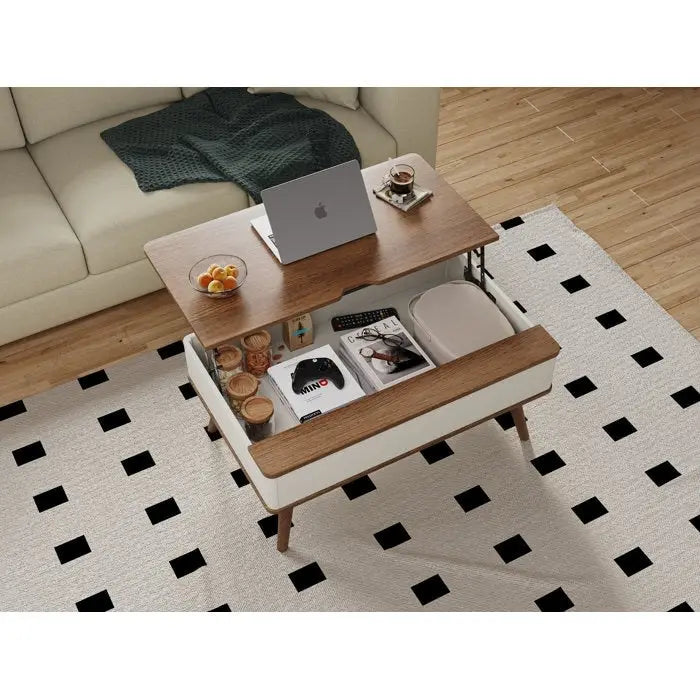 Rectangle Lift Top Square Coffee Table With Storage 37 x 23.5
