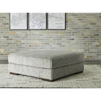 Fog Gray Cord Sectional Sofa for 5-6 People