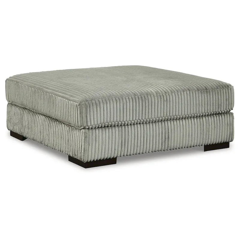 Fog Gray Cord Sectional Sofa for 5-6 People