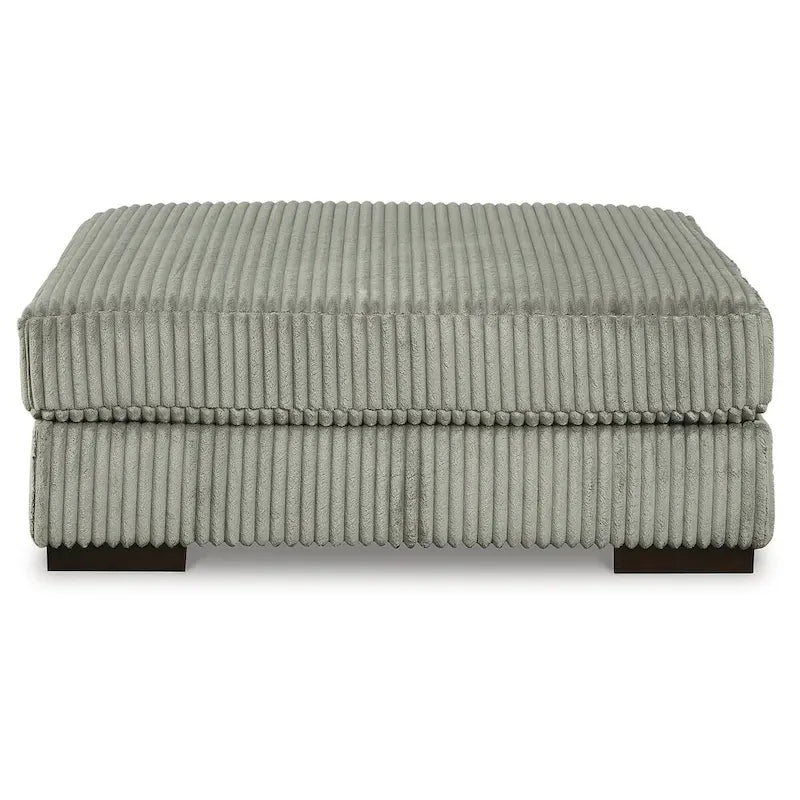 Fog Gray Cord Sectional Sofa for 5-6 People