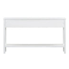 Rustic Entryway Console Table with Drawers and Bottom Shelf