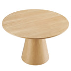 47" Round Dining Table with Pedestal Base - Wood Grain - Seats 4