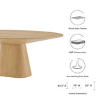 47" Round Dining Table with Pedestal Base - Wood Grain - Seats 4