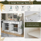 Kitchen Sideboard Buffet Cabinet with 2 Drawers and 4 Doors