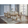 Pine wood upholstered dining chair, driftwood color