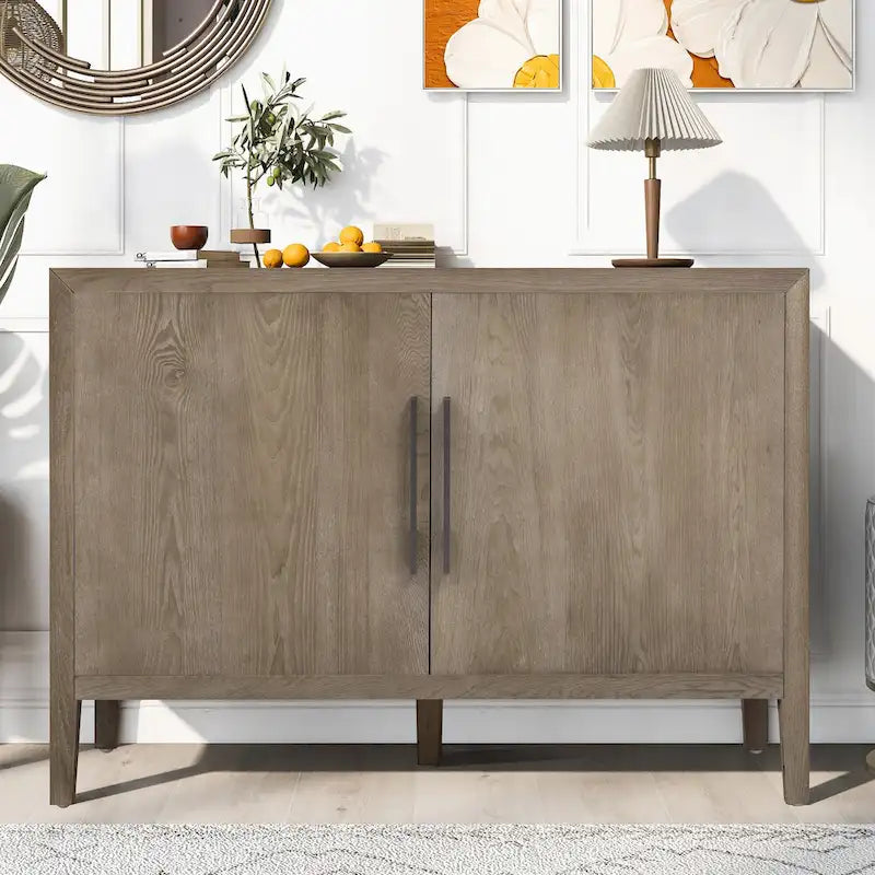 47  Vintage Style Wood Kitchen Accent Buffet Sideboard Cabinet