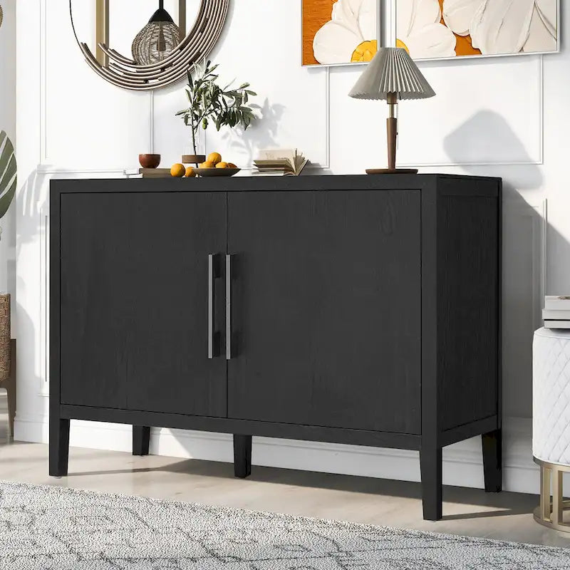 47  Vintage Style Wood Kitchen Accent Buffet Sideboard Cabinet