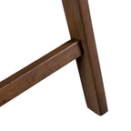 Walnut Oval Dining Table with Beige Boucle Chairs for 4-6