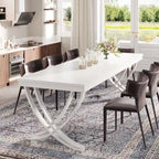 78 inch Extra Long Rectangular Kitchen Dining Dinner Table for 6-8