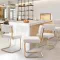 Corduroy Dining Chair with Gold Metal Base