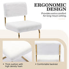 Corduroy Dining Chair with Gold Metal Base