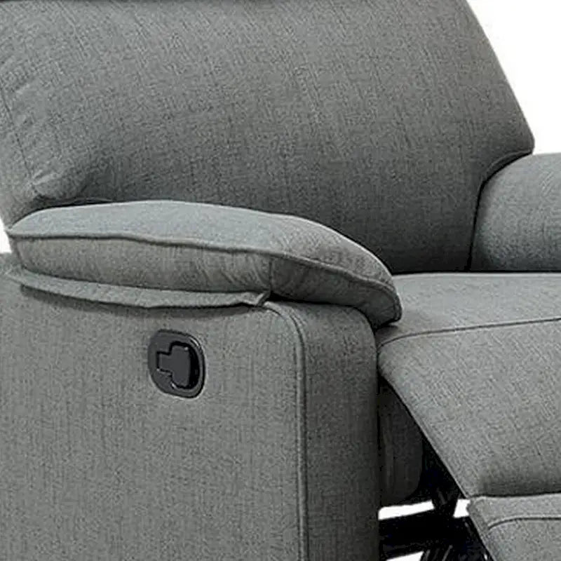 Gray Manual Recliner Chair - Single Seat