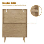 Modern 2-Door Rattan Buffet Sideboard Kitchen Storage Cabinet for Living Room