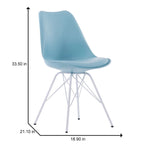 Mid-Century Modern Set of 2 Dining Room Chairs - N/A