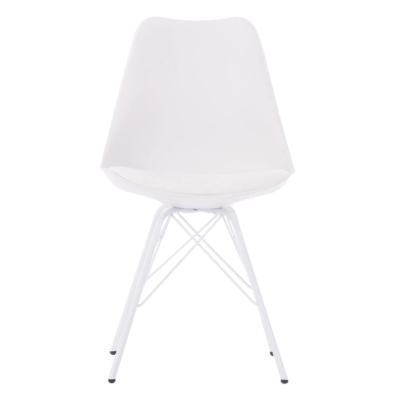 Mid-Century Modern Set of 2 Dining Room Chairs - N/A