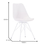 Mid-Century Modern Set of 2 Dining Room Chairs - N/A