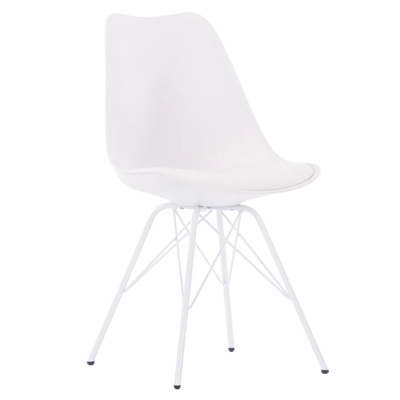 Mid-Century Modern Set of 2 Dining Room Chairs - N/A