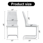 Modern dining chairs leather soft cushion seats