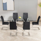 Modern dining chairs leather soft cushion seats