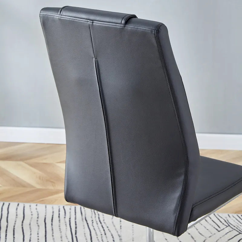 Modern dining chairs leather soft cushion seats
