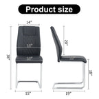 Modern dining chairs leather soft cushion seats