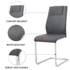 Modern dining chairs leather soft cushion seats