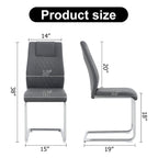 Modern dining chairs leather soft cushion seats