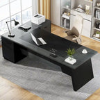 L-Shaped Computer Desk 78.7" with File Cabinet and Drawers
