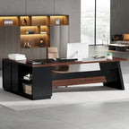 L-Shaped Computer Desk 78.7" with File Cabinet and Drawers