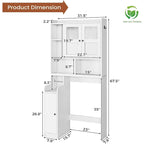 Over-Toilet Storage Cabinet with Rattan Doors