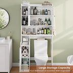 Over-Toilet Storage Cabinet with Rattan Doors