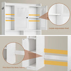 Over-Toilet Storage Cabinet with Rattan Doors