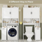 Over-Toilet Storage Cabinet with Rattan Doors